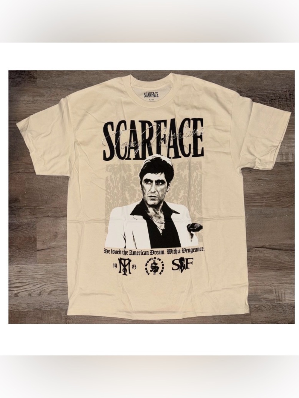 NWT lMen's Bling Scarface Shirt Size XL